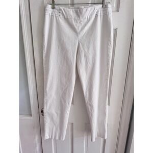 JM Collection Women's Pull-on Sz XL White Rivet Detail Pants Comfy Coastal‎